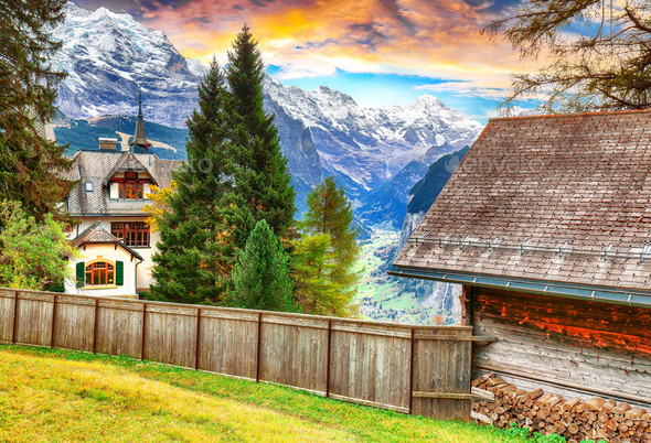 Đến với Wengen, bạn sẽ như được lạc vào một thế giới cổ tích với một khung cảnh đầy sắc màu, những ngọn đồi phủ đầy cỏ xanh mướt.