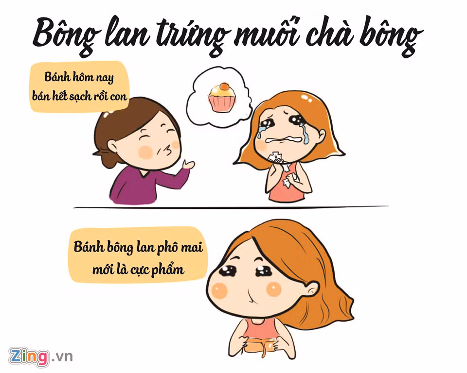 Vị ngọt của bông lan kết hợp vị mặn mặn của trứng muối và chà bông từng khiến teen Sài thành "điên đảo". Hiện tại, cũng là bánh bông lan nhưng với nhân phô mai chảy tràn mới làm các tín đồ ẩm thực "phát sốt".