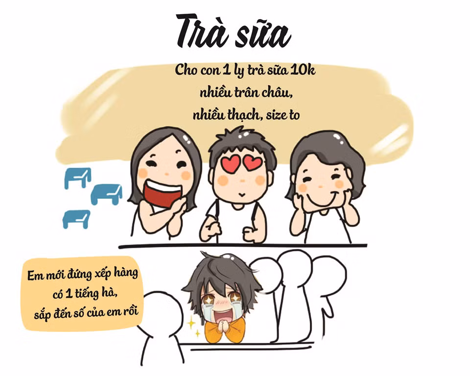 Các món ăn khác có thể mất đi, chỉ có trà sữa là luôn sống mãi trong lòng teen Sài Gòn. Ngày nay, nhiều quán ồ ạt mọc lên, còn giới trẻ sẵn sàng bỏ thời gian và tiền bạc để có được một ly trà sữa "sang chảnh".