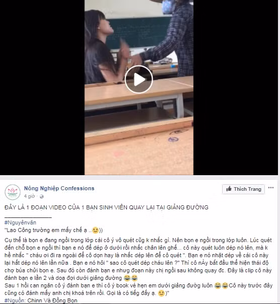 Nu sinh Nong nghiep “dai chien” ba lao cong "ho bao"