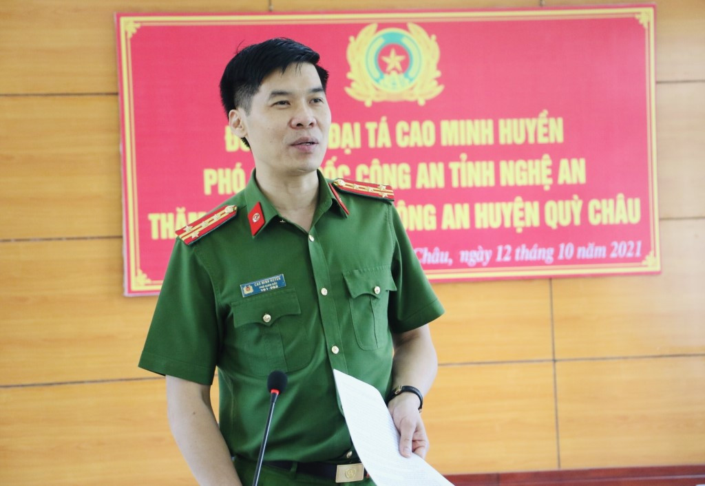 Tháng 5/2020 đến nay, Đại tá Cao Minh Huyền được bổ nhiệm chức vụ Phó Giám đốc Công an tỉnh Nghệ An. 