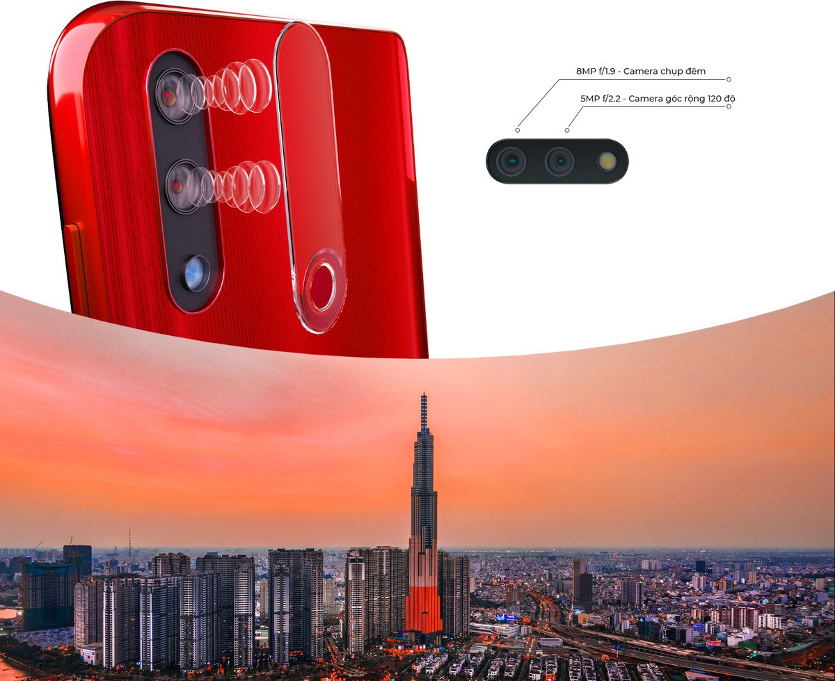 Camera sau được sử dụng camera kép, ưu điểm là góc chụp rộng 120 độ, tuy nhiên nhược điểm là chất lượng ảnh và chi tiết ảnh lại ở mức trung bình kém.