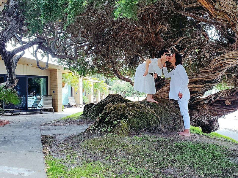 Việt Hương từng tiết lộ món quà ý nghĩa chồng tặng. “Mẹ tôi mới mất không lâu, gia cảnh neo đơn lại đang ở xứ lạ quê người. Tự nhiên ảnh chơi đàn bầu. Đánh được nửa bài tôi bật khóc”, Việt Hương kể. Ảnh: FBNV