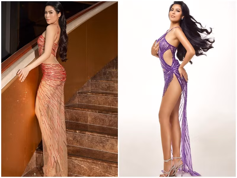 Phương Thảo (trái) là á hậu 1 còn Chu Thị Ánh là á hậu 2. Cả hai chân dài xinh đẹp, gợi cảm không kém cạnh nhau. Ảnh: FBNV