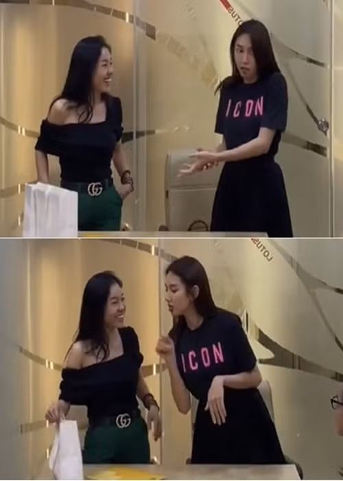 "Bà trùm hoa hậu" mang ra xấp tiền ngoại tệ và tiền Việt cho Thùy Tiên thoải mái chọn lựa. Ảnh: Yan