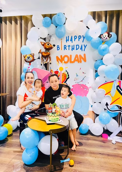 Vợ chồng Đinh Ngọc Diệp tổ chức sinh nhật cho con trai thứ hai cách đây ít ngày.