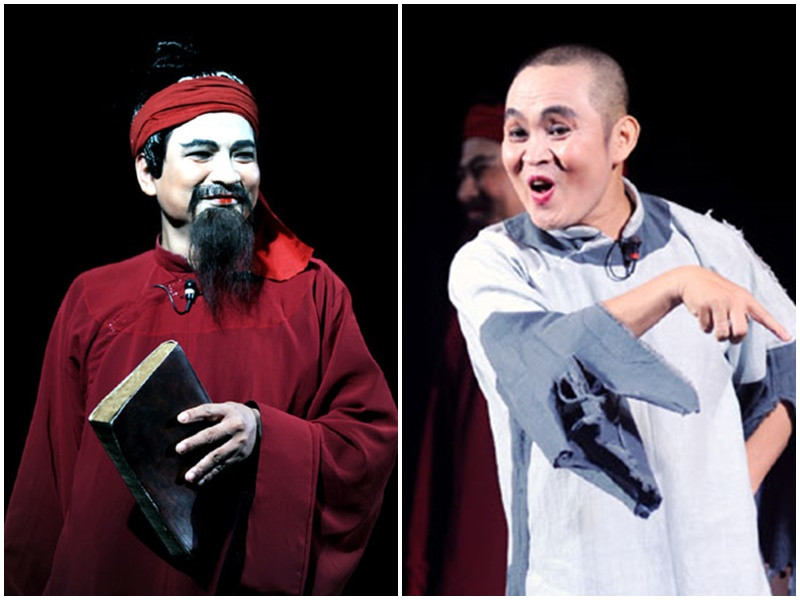 Trong cuộc phỏng vấn với Tổ quốc, Quốc Anh cho biết, Xuân Hinh là bạn diễn ăn ý nhất của anh. “Bởi chúng tôi có nhiều nét tương đồng: cùng xuất phát là nghệ sĩ chèo, cùng chung những quan điểm về nghiệp diễn, chúng tôi thường xuyên trao đổi, học hỏi lẫn nhau... Ở Xuân Hinh tôi học được chất hài dí dỏm nhưng thâm thuý, mới xem thì tủm tỉm cười nhưng xem lại, nghĩ lại mới thấy đa nghĩa, đa chiều đến độ nào”, Quốc Anh nói. Ảnh: VOV