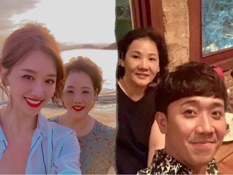 Không chỉ là "ông chồng quốc dân", Trấn Thành còn là chàng rể quý. Nam diễn viên gọi mẹ của Hari Won là "chị Sook Hee" thay vì gọi là mẹ vợ. Nam danh hài giải thích bản thân thích gọi như vậy vì mẹ vợ quá trẻ so với tuổi thật. Ảnh: Phụ nữ Việt Nam