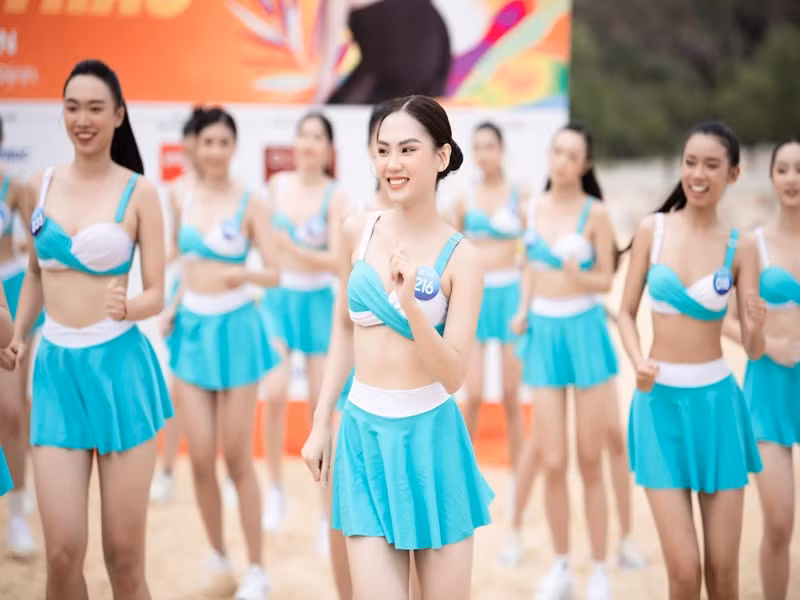 Người đẹp luôn rạng rỡ khi tham gia các hoạt động của cuộc thi.