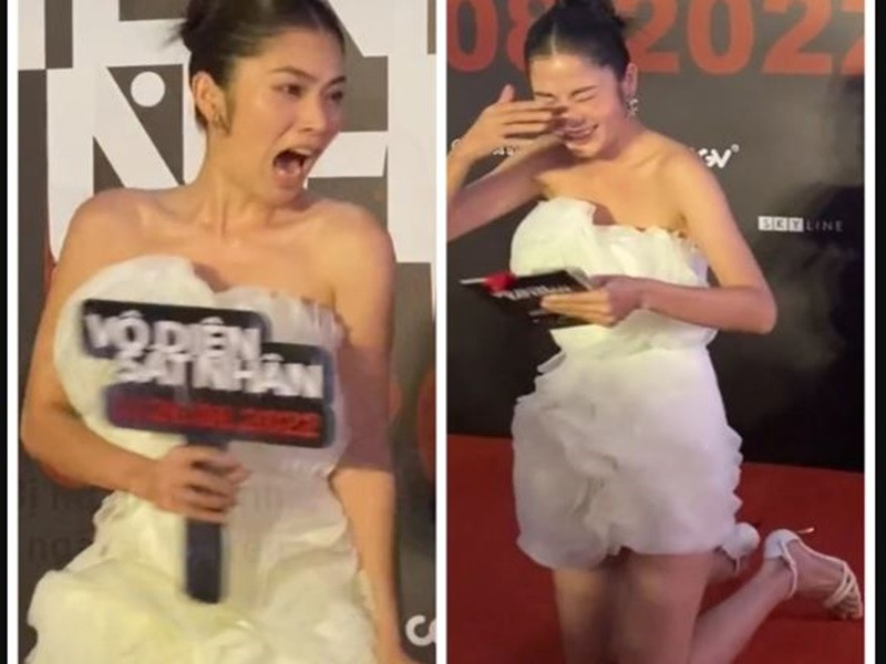 Trên Dân trí, quản lý của Lệ Nam chia sẻ, khi xảy ra sự việc, người đẹp vô cùng hốt hoảng, may mắn là cô không sao. Ảnh: Dân Trí