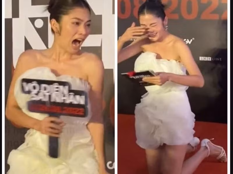 Trên Dân trí, quản lý của Lệ Nam chia sẻ, khi xảy ra sự việc, người đẹp vô cùng hốt hoảng, may mắn là cô không sao. Ảnh: Dân Trí