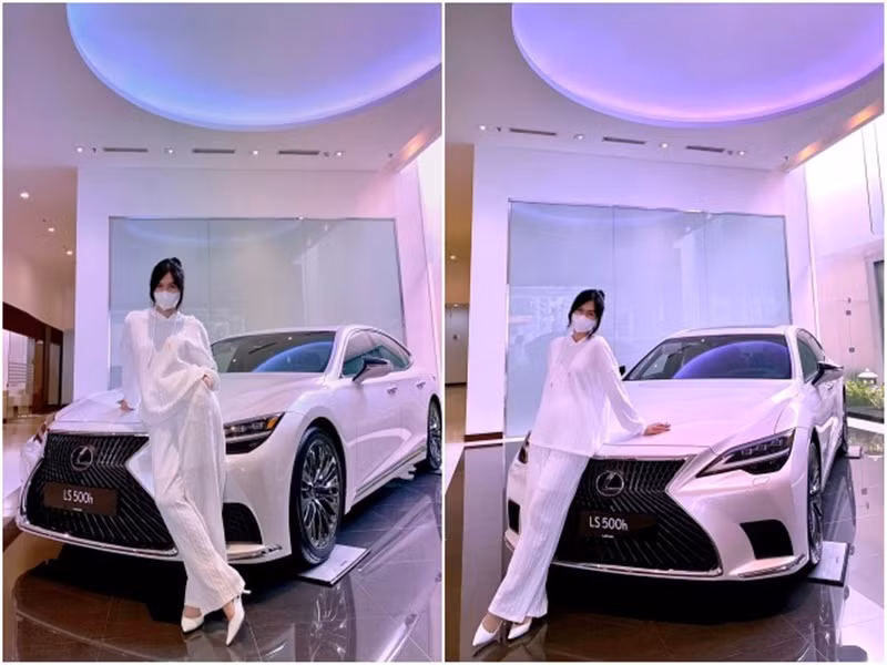 Hồi tháng 12/2021, nữ người mẫu tậu xe hơi. Chiếc xe có giá 7 tỷ. Ảnh: Dân Việt