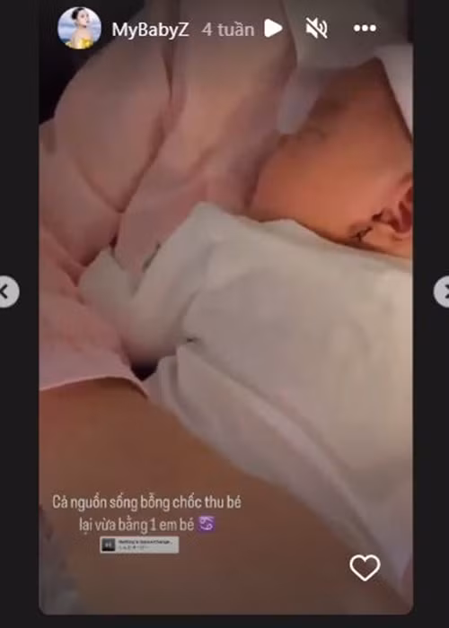 Phạm Quỳnh Anh vẫn giấu mặt cô công chúa nhỏ của mình.