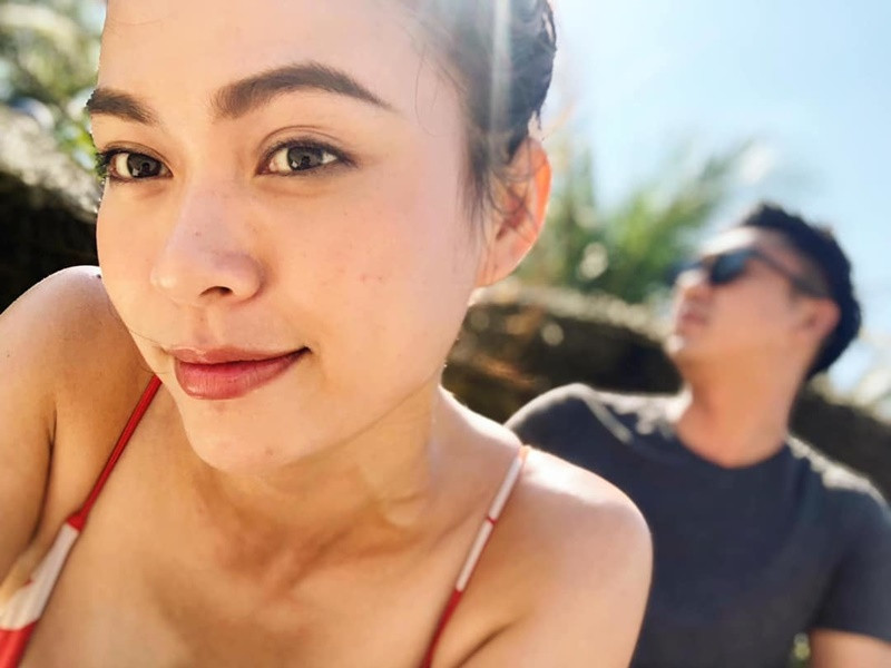 Mâu Thủy và người yêu 8 năm từng cùng tham gia học đào tạo người mẫu nhưng sau đó chỉ có Mâu Thủy theo đuổi nghề còn nửa kia của cô chuyển sang kinh doanh. Ảnh: Vietnamnet