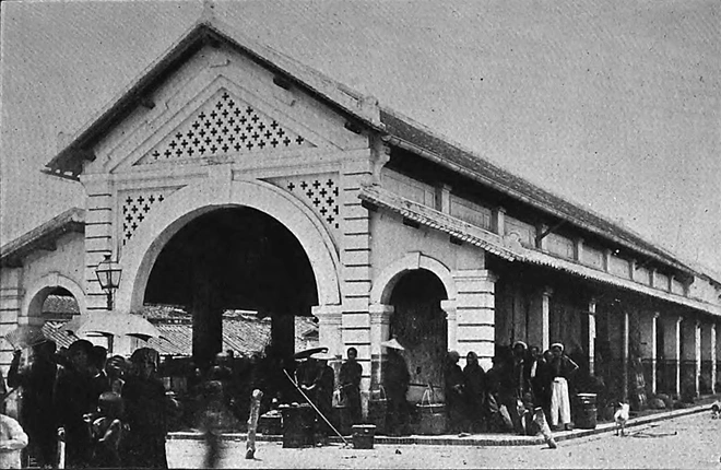 Hình ảnh Một góc chợ Gò Vấp cuối thế kỷ 19. Hình thành từ năm 1897, chợ Gò Vấp là một trong bốn chợ cổ nhất Sài Gòn - Gia Định xưa.