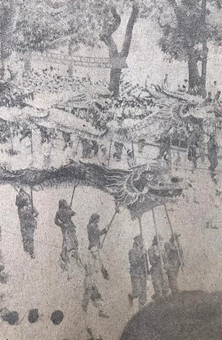 Múa rồng trong ngày hội.