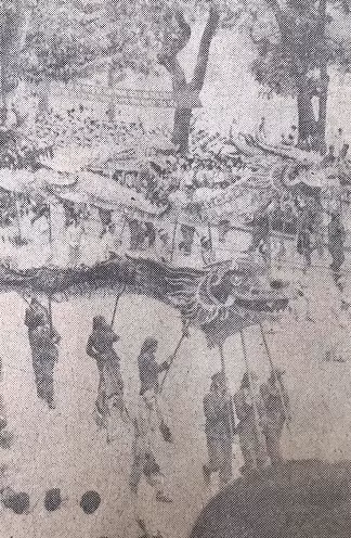 Múa rồng trong ngày hội.