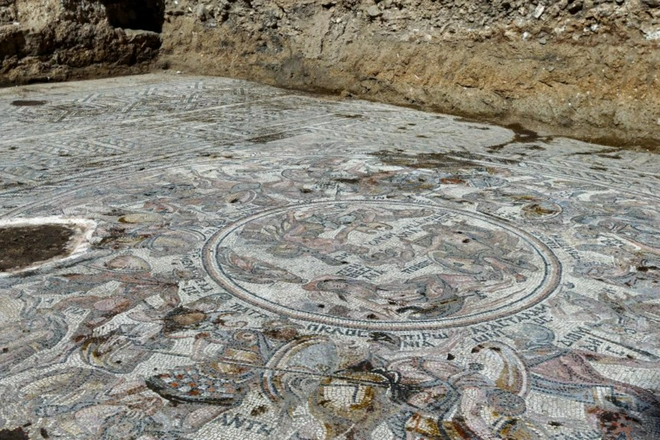 " Bức tranh báu vật" này đã được tìm thấy trong một tòa nhà do phiến quân nắm giữ cho đến năm 2018, khi quân chính phủ Syria chiếm lại thị trấn này. Các tàn tích cổ dưới tòa nhà vẫn đang được khai quật.