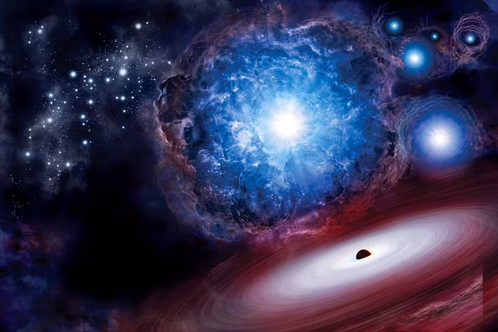 Cách lý giải khác là ngôi sao Kinman Dwarf không bao giờ phục hồi sau khi bùng phát mà sụp đổ thành hố đen nhưng không trải qua vụ nổ siêu tân tinh. Đó sẽ là sự kiện rất hiếm gặp. Với khối lượng ước tính trước khi biến mất, ngôi sao có thể biến thành một hố đen nặng gấp 85 - 120 lần Mặt Trời.