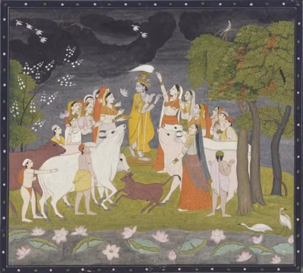 Theo truyền thuyết Ấn Độ, nữ thần Krishna hồi nhỏ rất thích ăn bơ và thường bốc bơ ở hũ của mẹ. Do tảng đá ở Mahabalipuram có hình dáng giống một giọt bơ mà nữ thần làm rớt xuống mặt đất, nó được mệnh danh là "Viên bơ của nữ thần Krishna".