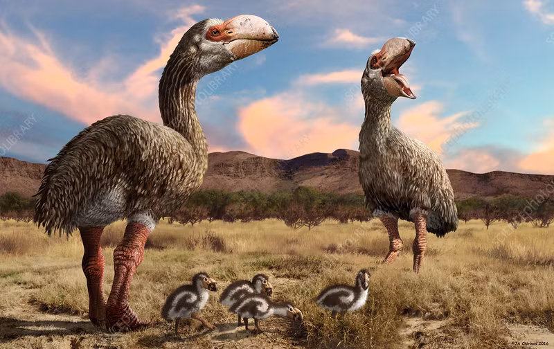 Đây là loài chim lớn nhất thế giới từng được ghi nhận, chúng to như một con khủng long lớn: cao 3 m và nặng ít nhất nửa tấn.