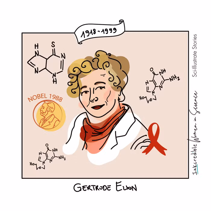 Năm 1988, Gertrude Belle Elion giành giải Nobel Y học cùng với George H Hitchins và Sir James Black nhờ phương pháp tiên phong trong thiết kế thuốc hợp lý, nhằm hiểu rõ mục tiêu của thuốc hơn là phương pháp thử và sai.