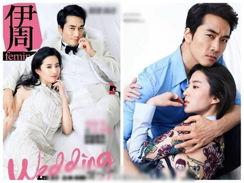 Lưu Diệc Phi từng yêu tài tử Hàn Quốc Song Seung Hun. Cặp đôi công khai hẹn hò năm 2015 khi ra mắt phim đóng chung Tình yêu thứ ba. Chuyện tình này kết thúc vào đầu năm 2018. Song Seung Hun là mối tình duy nhất mà Lưu Diệc Phi công khai hẹn hò cho đến nay. Ảnh: Báo Giao Thông.