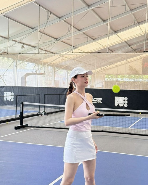 Nàng hậu mê môn pickleball trong 5 tháng qua. Ảnh: FB Diễm Trang.