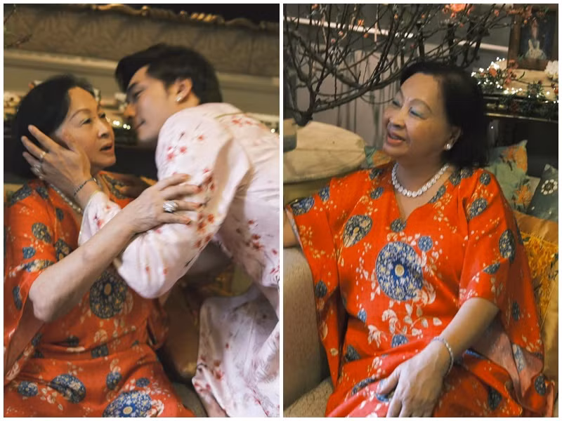 Lý Quí Khánh khoe bà nội đẹp quý phái.