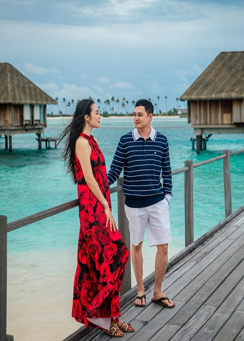 Quang Vinh và Diệp Bảo Ngọc đều có sở thích du lịch nước ngoài. Ảnh: FB Diệp Bảo Ngọc.