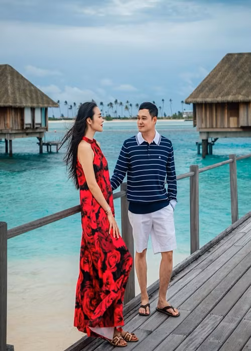 Quang Vinh và Diệp Bảo Ngọc đều có sở thích du lịch nước ngoài. Ảnh: FB Diệp Bảo Ngọc.