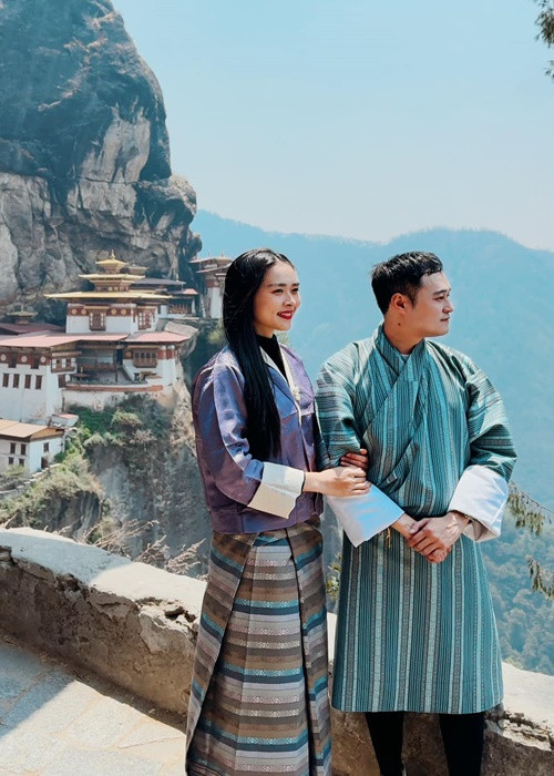Diệp Bảo Ngọc đi Bhutan cùng Quang Vinh. Ảnh: FB Diệp Bảo Ngọc.