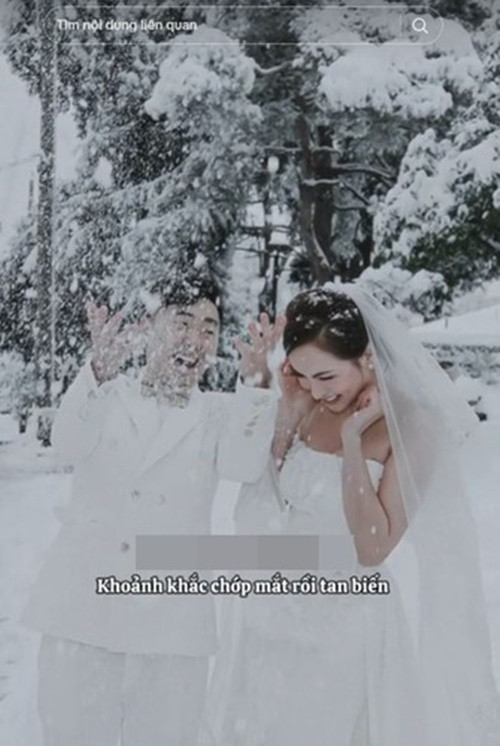 Trong ngày cưới, Diễm Hương nhận được thư viết tay chúc phúc của Quang Huy - chồng cũ thứ hai của người đẹp.