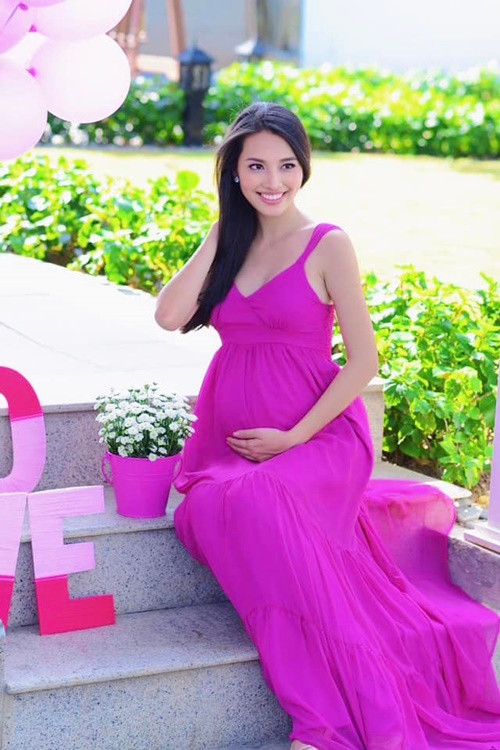 Huỳnh Thanh Tuyền không tăng cân quá nhiều khi mang thai. Ảnh: FB Huỳnh Thanh Tuyền.