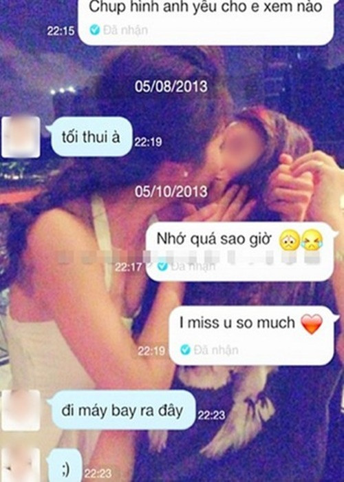 Năm 2013, Khả Ngân bị rò rỉ ảnh chụp màn hình chat có nụ hôn đồng giới. Nói về chuyện tình cảm, diễn viên phim 11 tháng 5 ngày chia sẻ quan điểm: "Yêu vì cảm xúc, trai hay gái đều được". Ảnh: Yeah1.