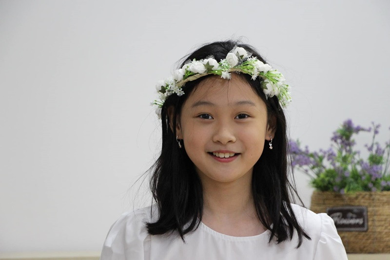 Con gái Hương Giang còn sở hữu gương mặt xinh xắn.