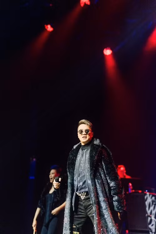 Tháng 7/2024, Đàm Vĩnh Hưng bị xử phạt hành chính 27,5 triệu, đồng thời bị cấm diễn và ra sản phẩm nghệ thuật trong 9 tháng sau khi đeo huy hiệu “lạ” trong đêm nhạc.