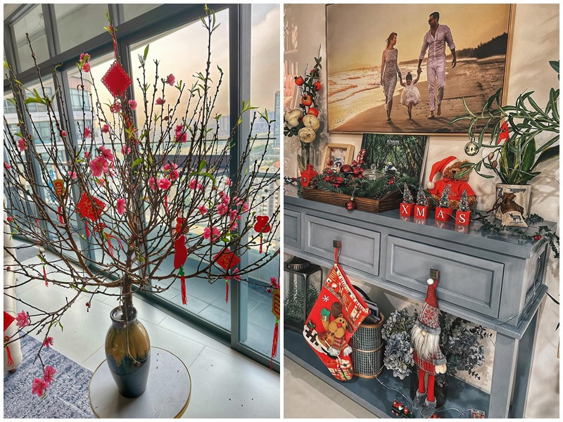 Mỗi dịp lễ Tết, Giáng sinh, vợ chồng Hà Anh tranh hoàng nhà cửa lộng lẫy.