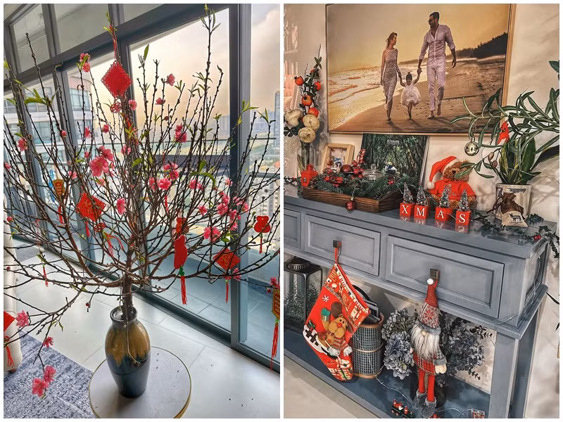 Mỗi dịp lễ Tết, Giáng sinh, vợ chồng Hà Anh tranh hoàng nhà cửa lộng lẫy.