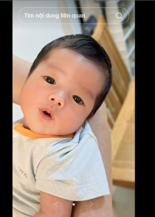 Con trai Quang Minh được nhiều người nhận xét là bản sao nhí của bố. Ảnh: FB Quang Minh.