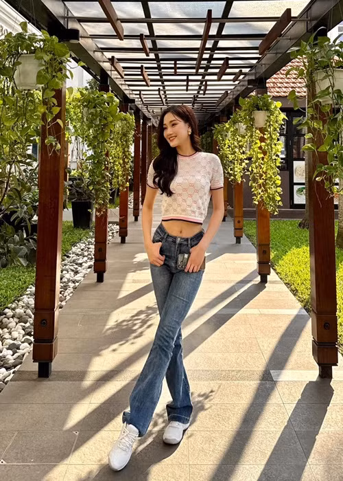 Trước Hoa hậu Quốc gia Việt Nam 2024, người đẹp đến từ Thái Bình lọt top 10 Miss World Vietnam 2023. Ảnh: FB Phương Thanh.