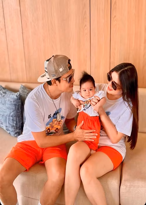 Vợ chồng Thanh Duy thi thoảng đưa con gái đi nghỉ dưỡng.