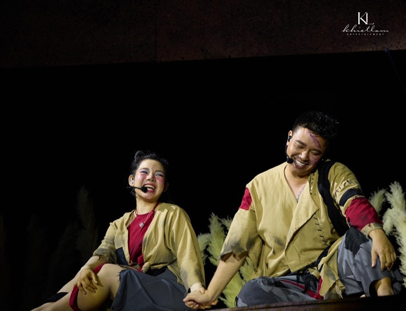  Con gái Thanh Thanh Hiền đóng Thị Nở còn ca sĩ Đông Hùng vào vai Chí Phèo. Ảnh: FB Hoàng Thái Phương.