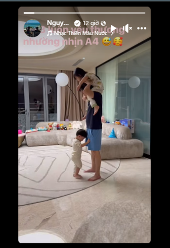  Đàm Thu Trang - Cường Đô la cùng hai con đang sống trong căn hộ rộng 155 m2 ở TP HCM. Ảnh: FB Cường Đô la.