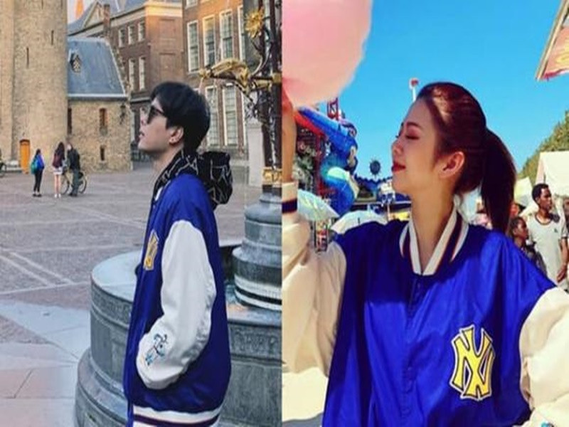 Trịnh Thăng Bình và Liz Kim Cương từng mặc áo, đi giày đôi. Ảnh: Thương Hiệu và Pháp Luật.