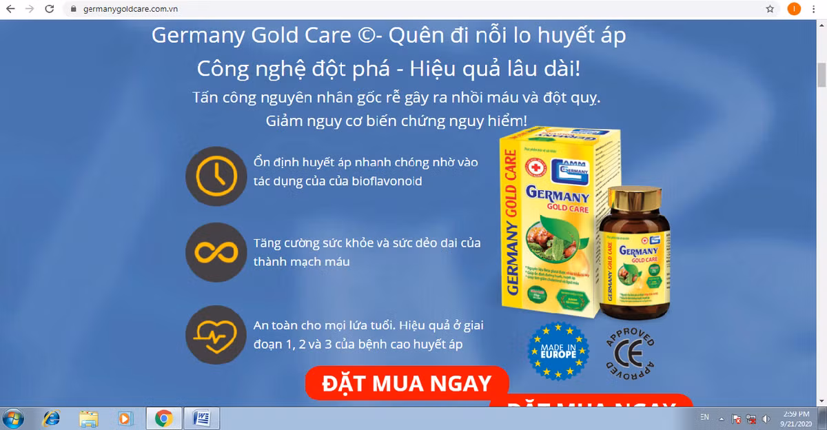 TPBVSK Germany Gold Care vi phạm quảng cáo, xử phạt thế nào? - Hình 2 TPBVSK Germany Gold Care vi pham quang cao, xu phat the nao?-Hinh-2