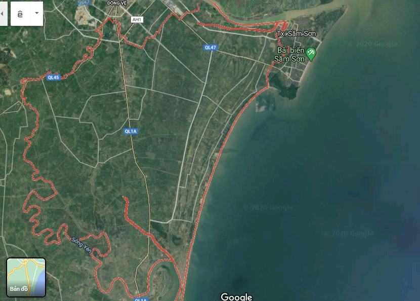 Quốc lộ 1A đoạn qua Quảng Xương, Thanh Hóa nơi xảy ra vụ tai nạn giao thông chết người.