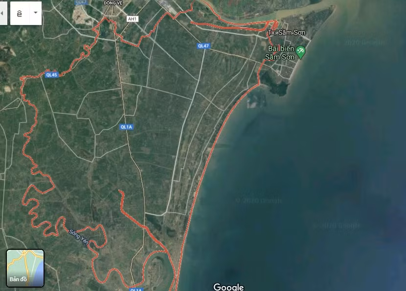 Quốc lộ 1A đoạn qua Quảng Xương, Thanh Hóa nơi xảy ra vụ tai nạn giao thông chết người.