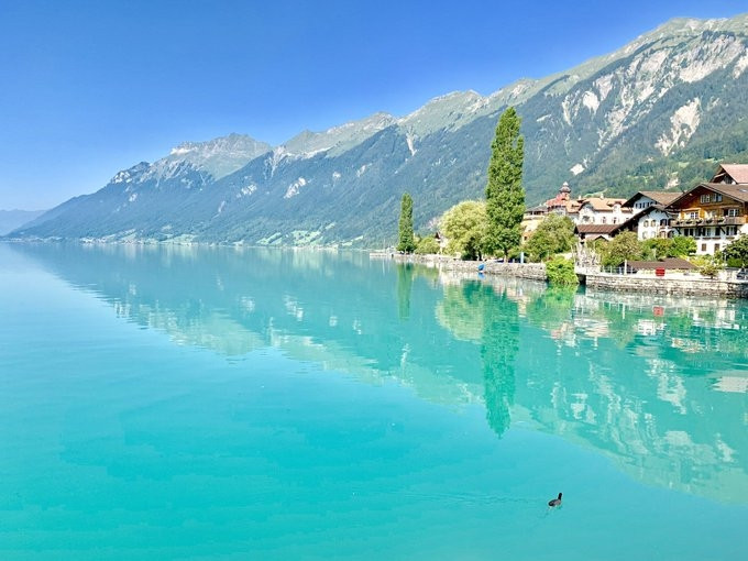 Ghé thăm ngôi làng thơ mộng này, du khách sẽ được ngắm nhìn làn nước trong xanh mát lành của hồ Brienz, những đỉnh núi cao vươn lên sừng sững, cùng những khu vườn và các cánh rừng. Ảnh: Switzerland.