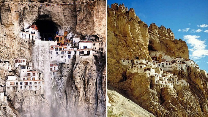 Phugtal là ngôi nhà của khoảng 70 nhà sư. Du khách chỉ có một con đường duy nhất để ghé thăm nơi này là đi bộ từ chân lên đến đỉnh núi. Ảnh: Pinterest.